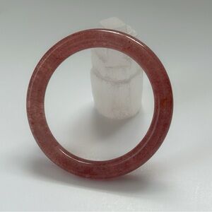 Strawberry Quartz Bangle Bracelet